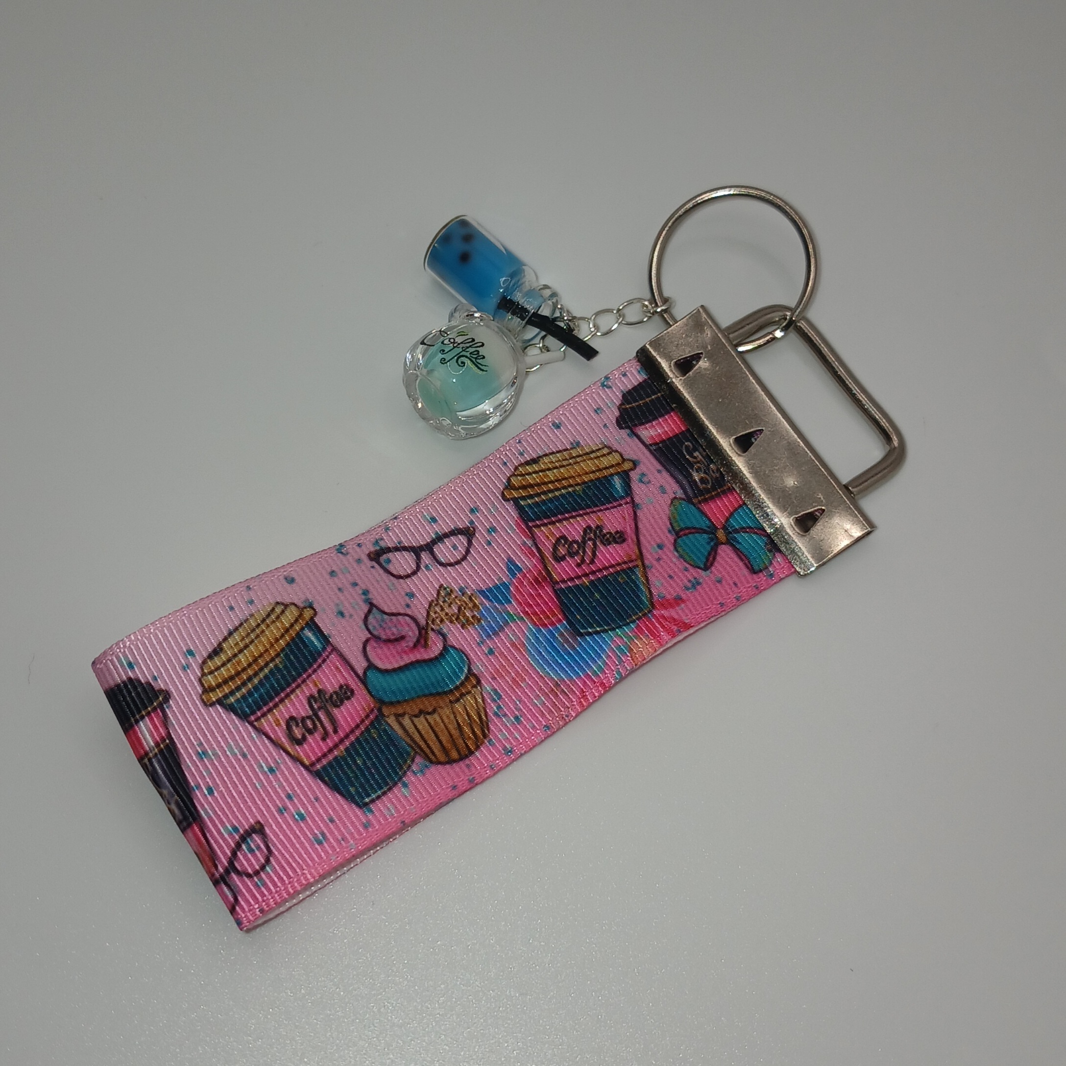 Blue Coffee Bag Charm