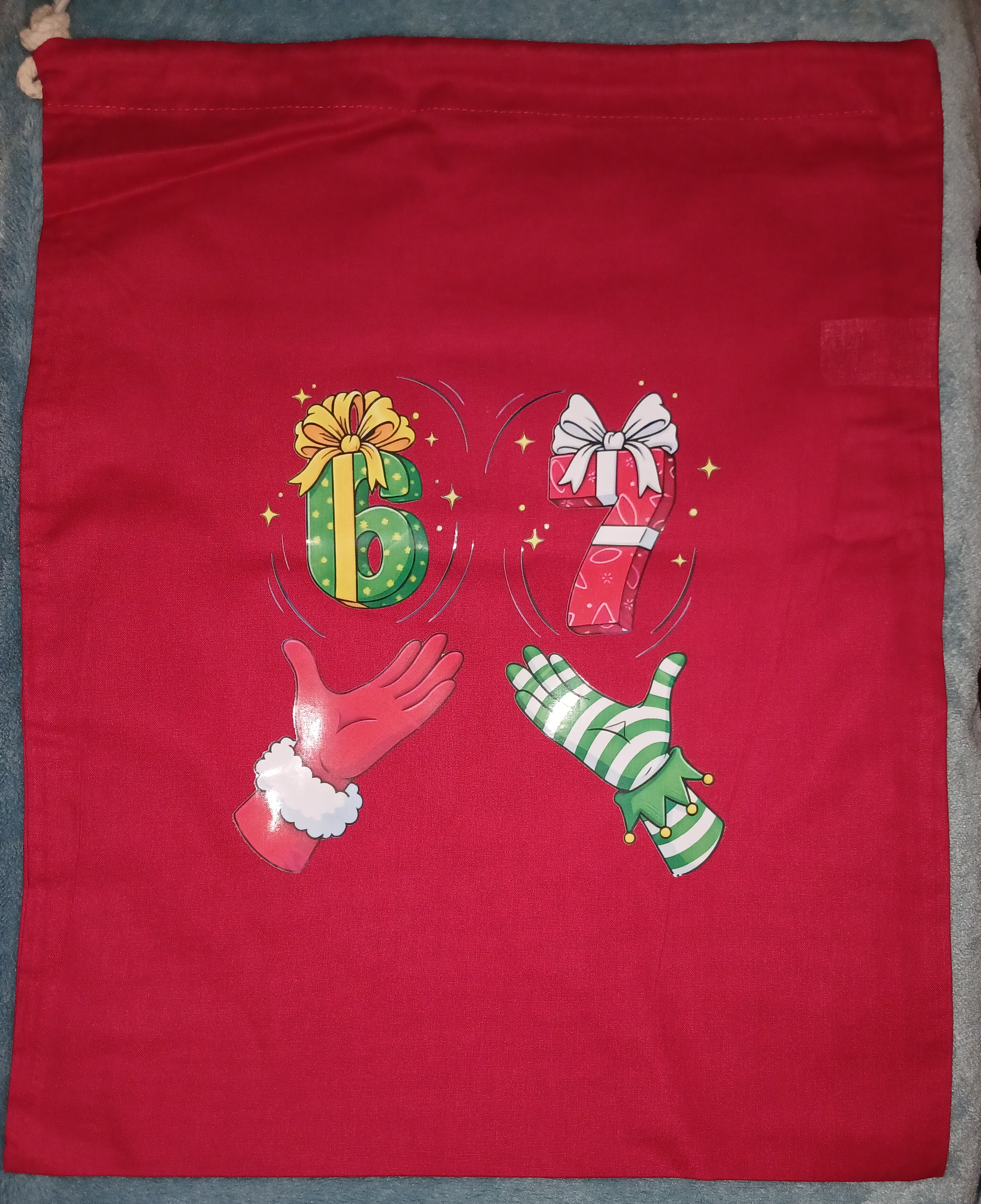 "6" "7" Christmas Sack