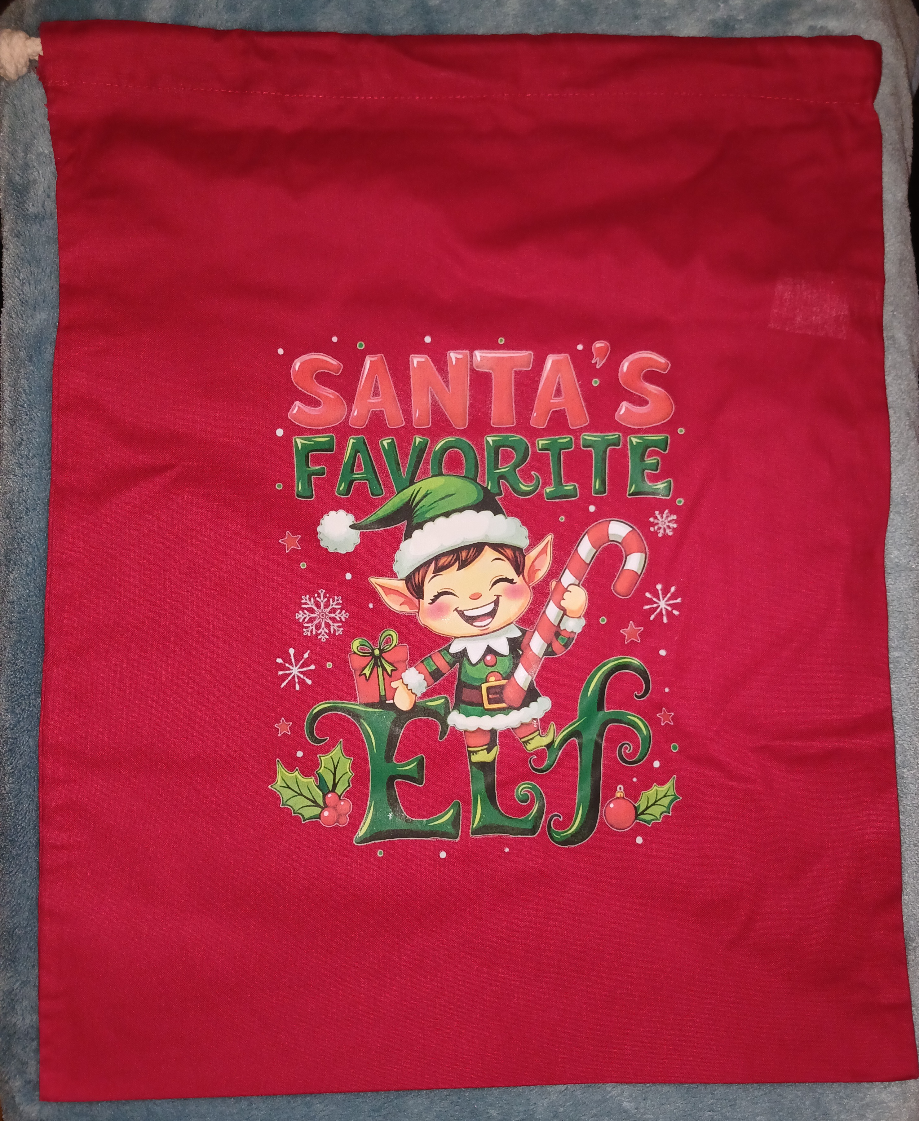 Santa's Favourite Elf Christmas Sack