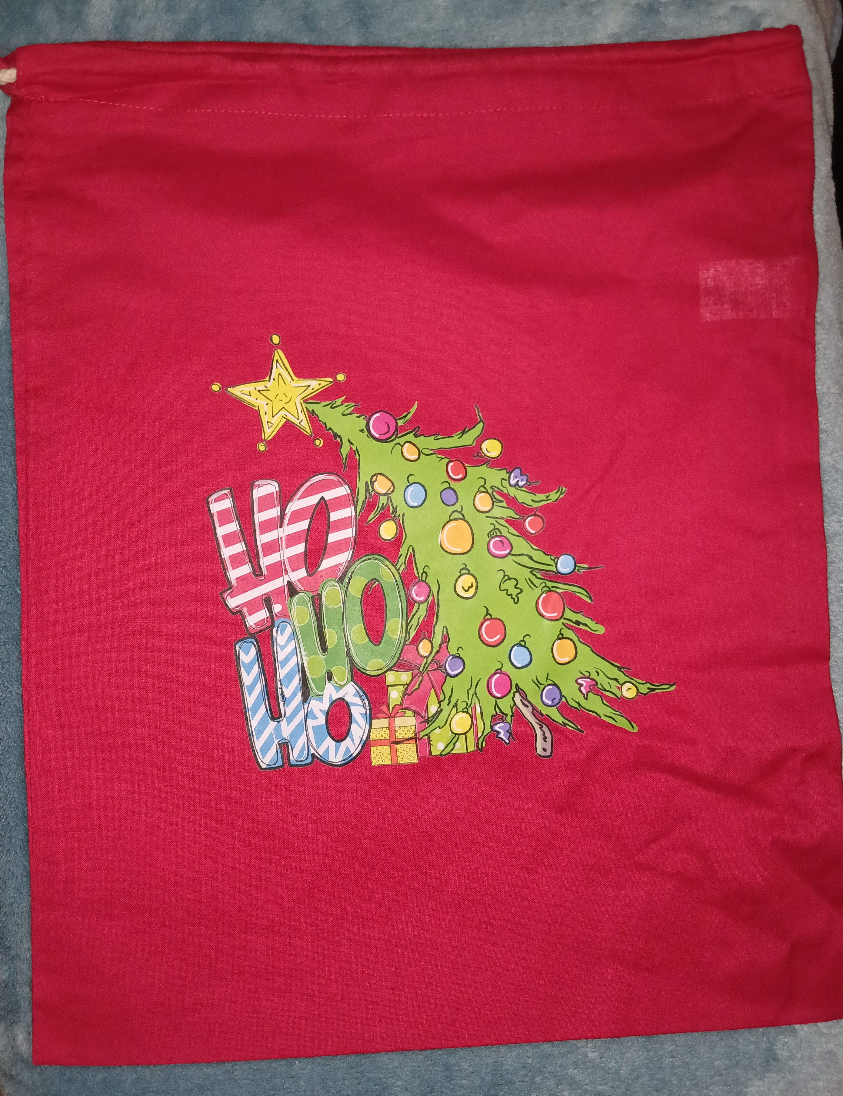 Ho Ho Ho Tree Christmas Sack