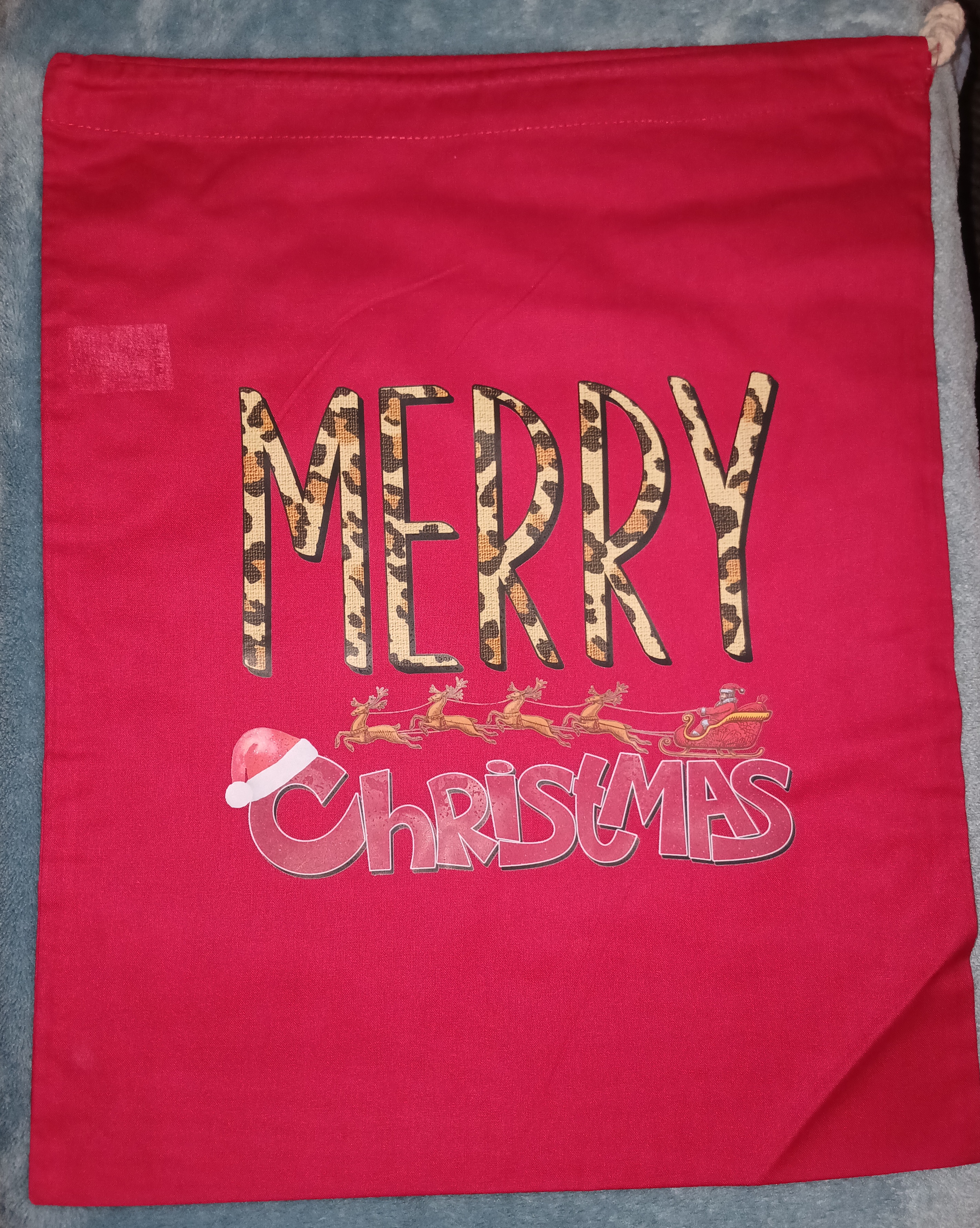 Santa sleigh Christmas Sack