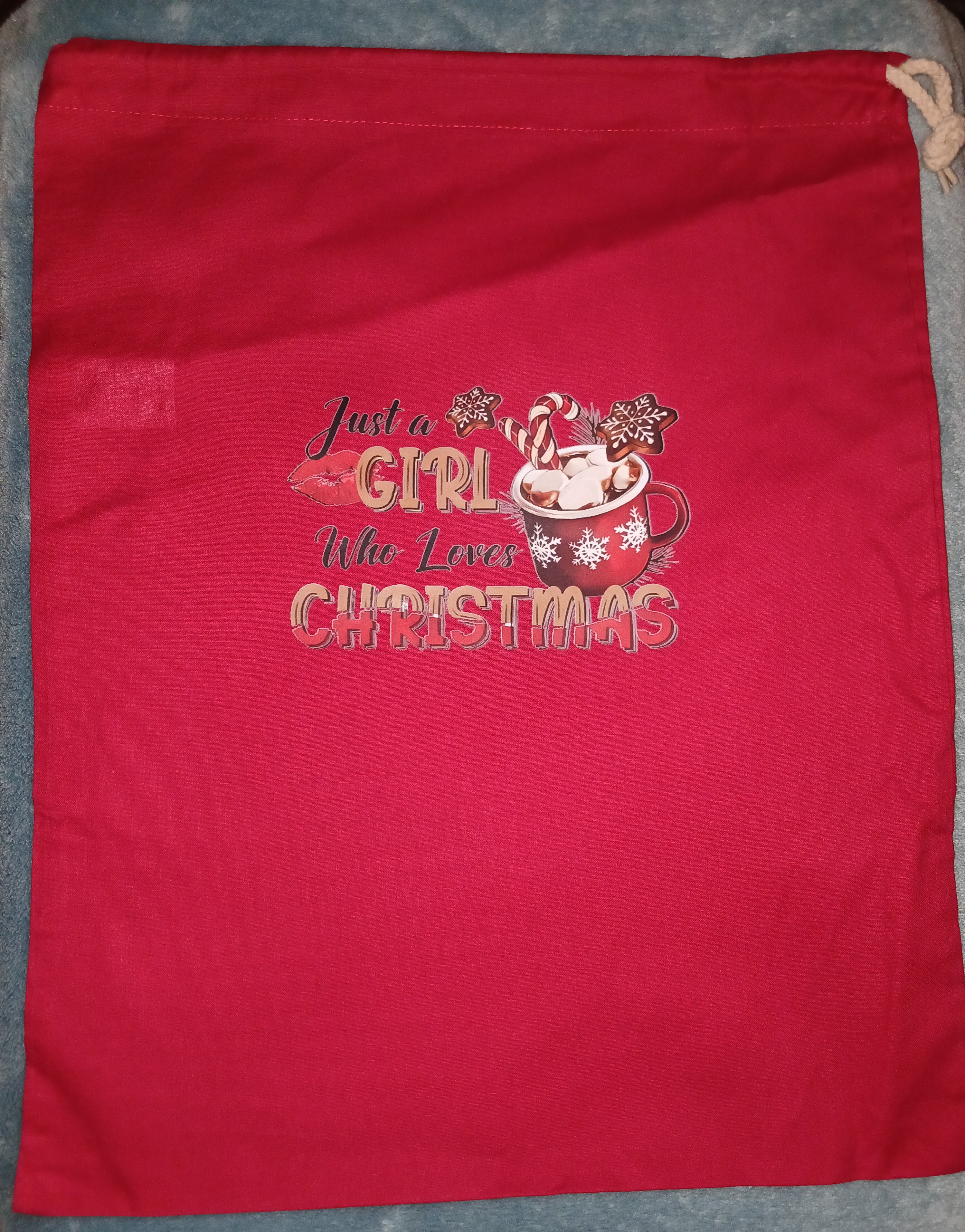 Girl Who Loves Christmas Christmas Sack
