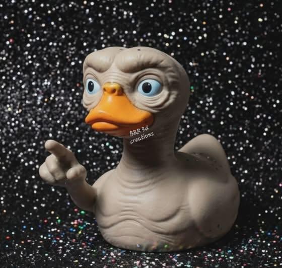 Brown alien duck