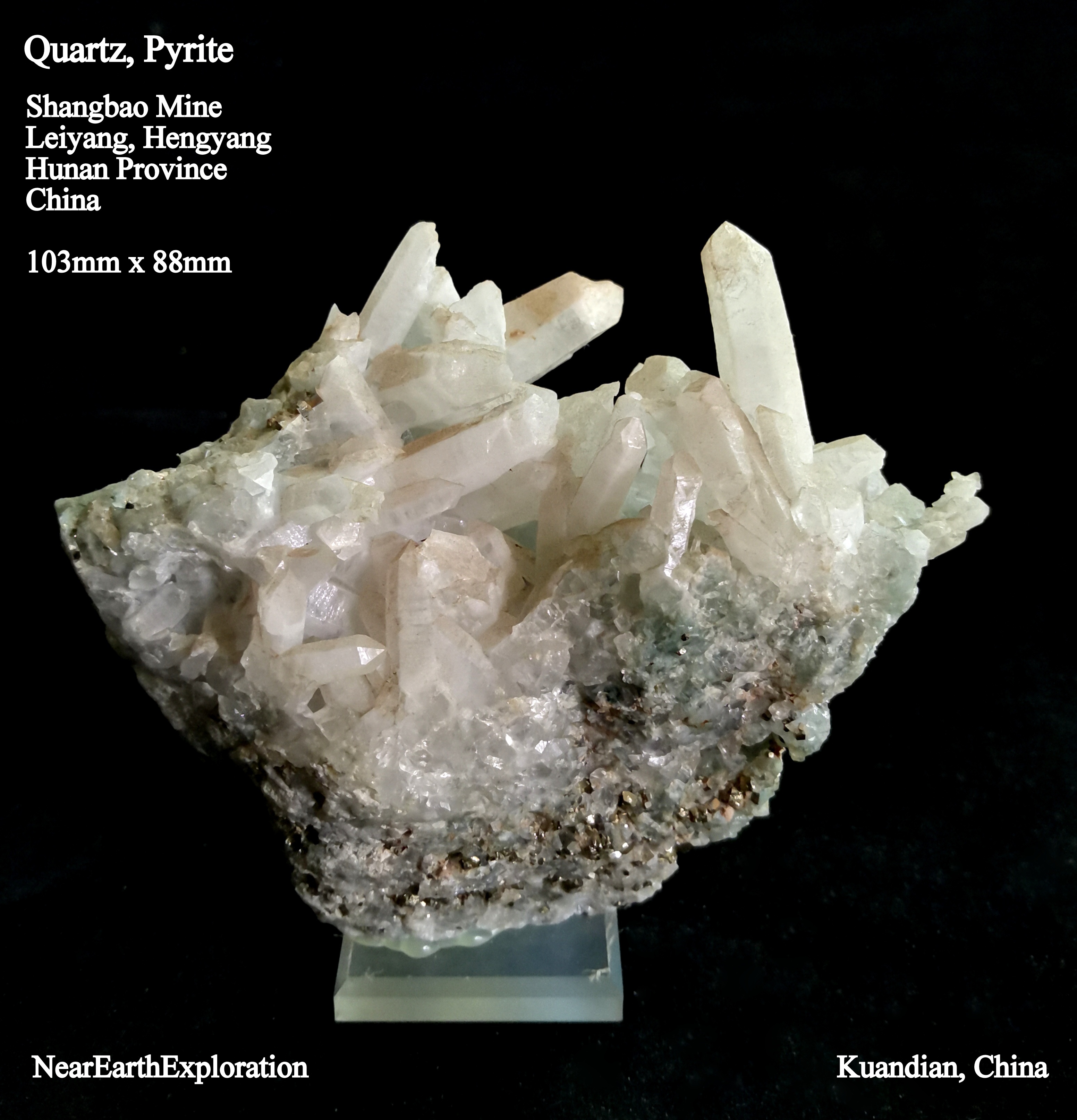 Quartz, Pyrite - Shangbao Mine, China