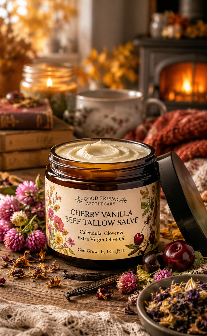 Beef Tallow Salve with Cherry Vanilla Scent
