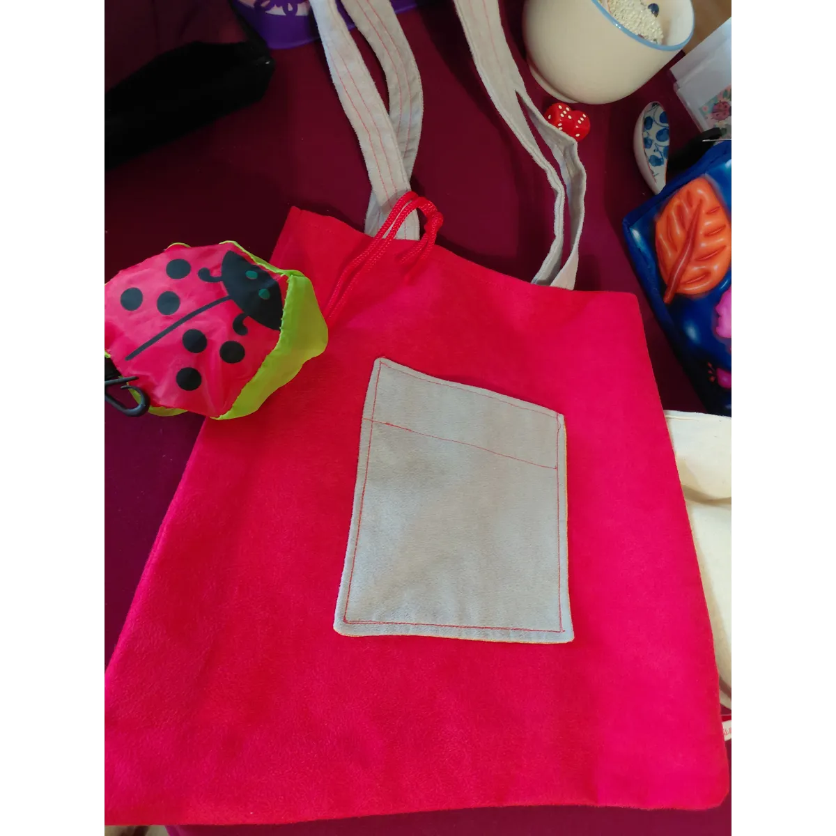 Bag & purse bundle - faux suede, taffeta and satin