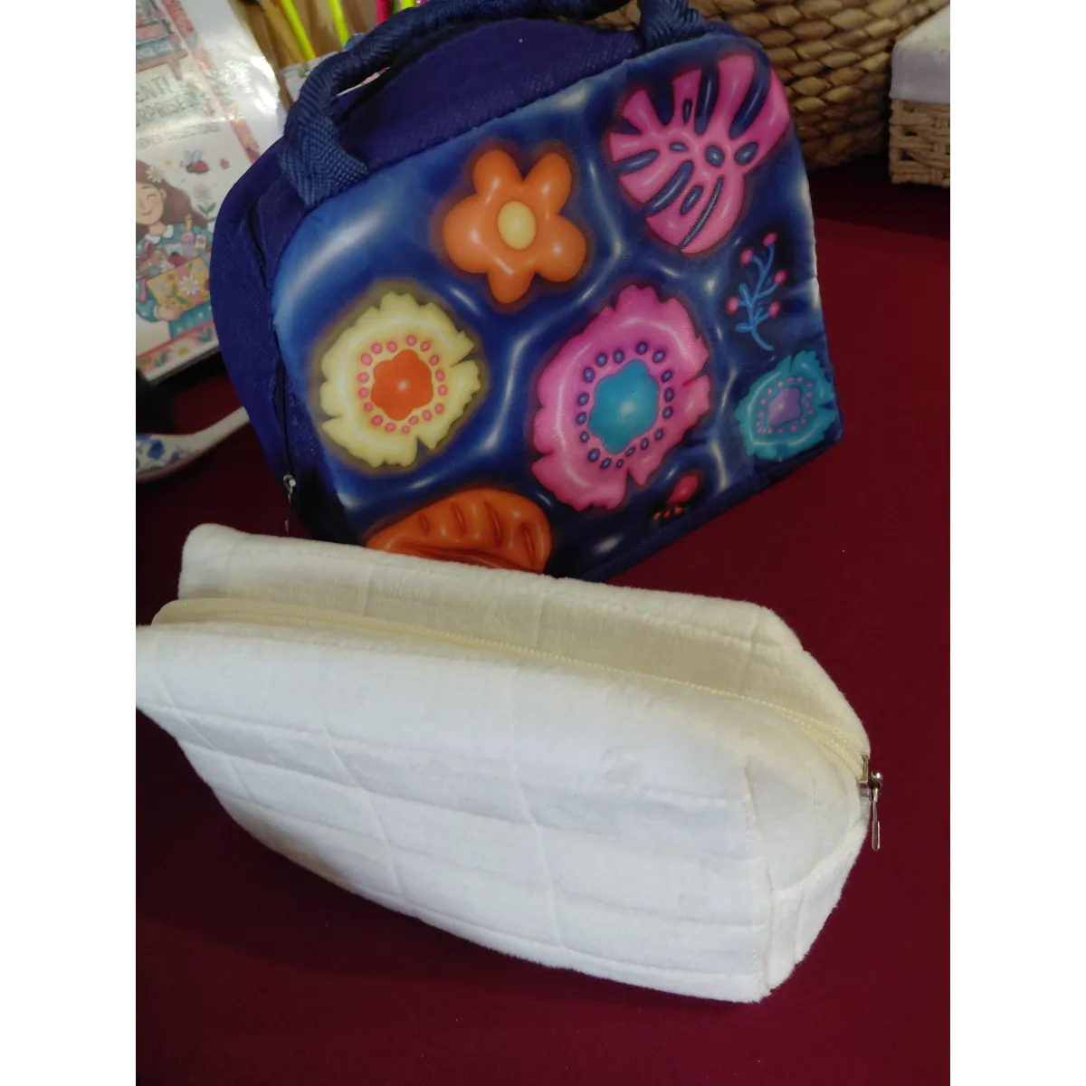 Bag & purse bundle - faux suede, taffeta and satin