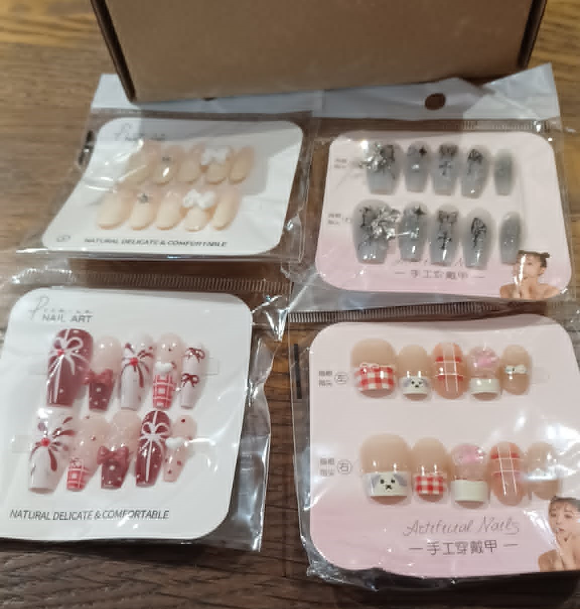 Boxed press on nail bundle - 3d elements