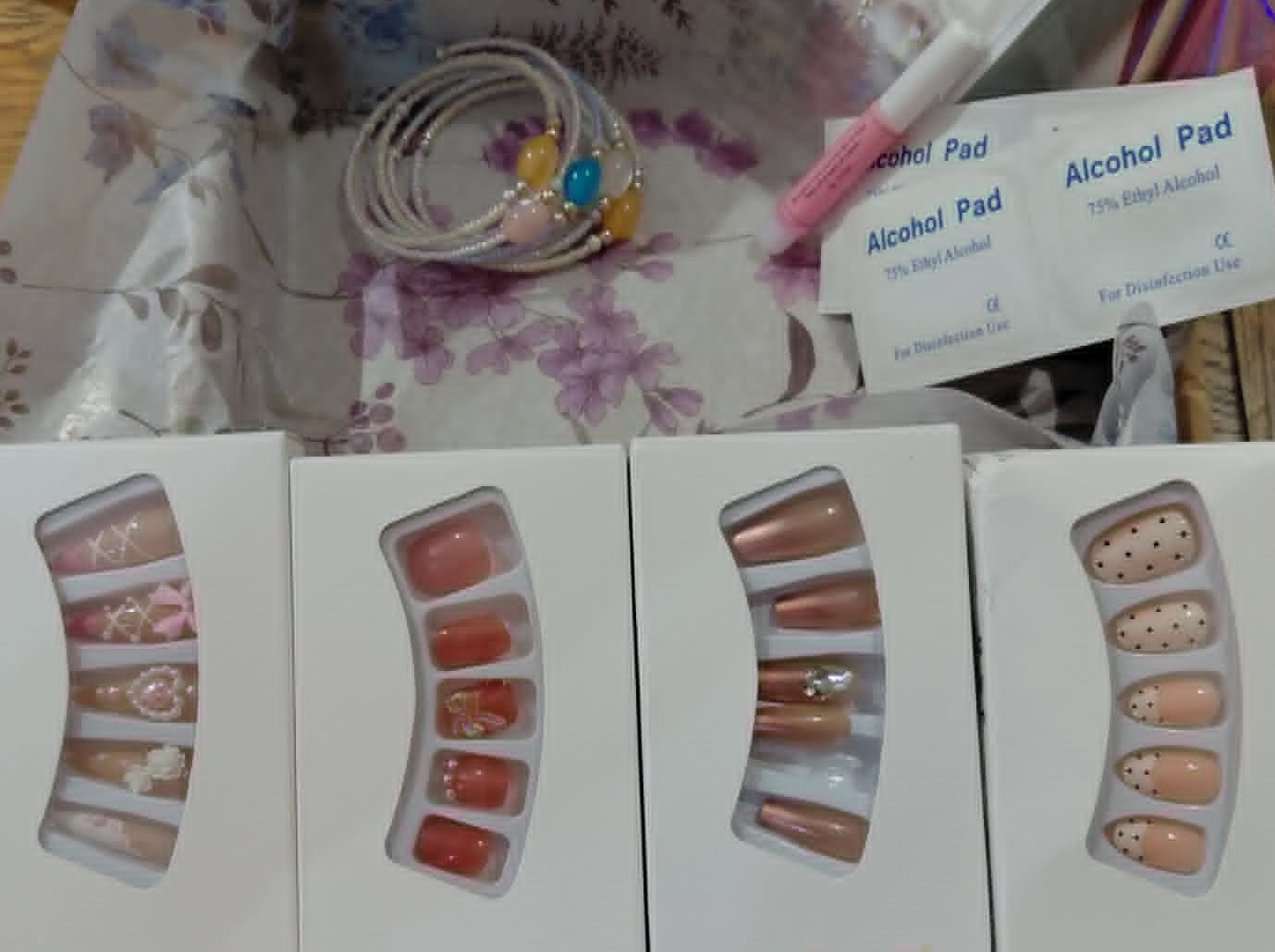 ADD ON boxed set of 24 press on nails plus care kit