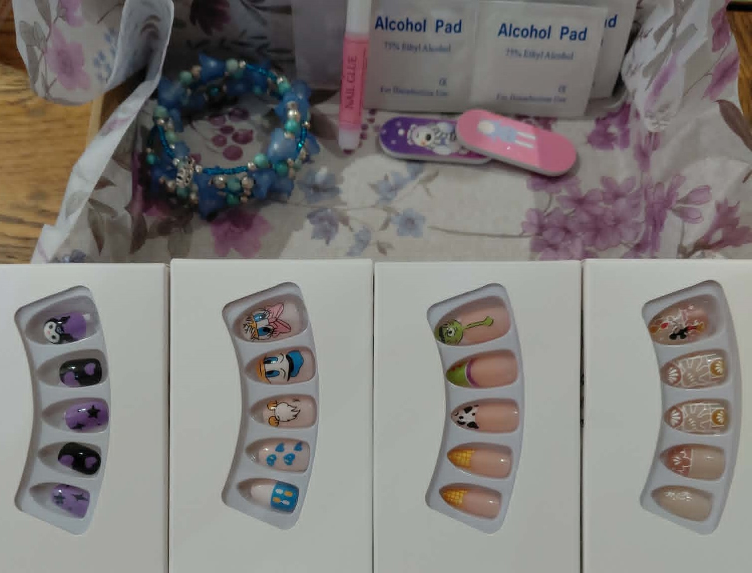 ADD ON boxed set of 24 press on nails plus care kit