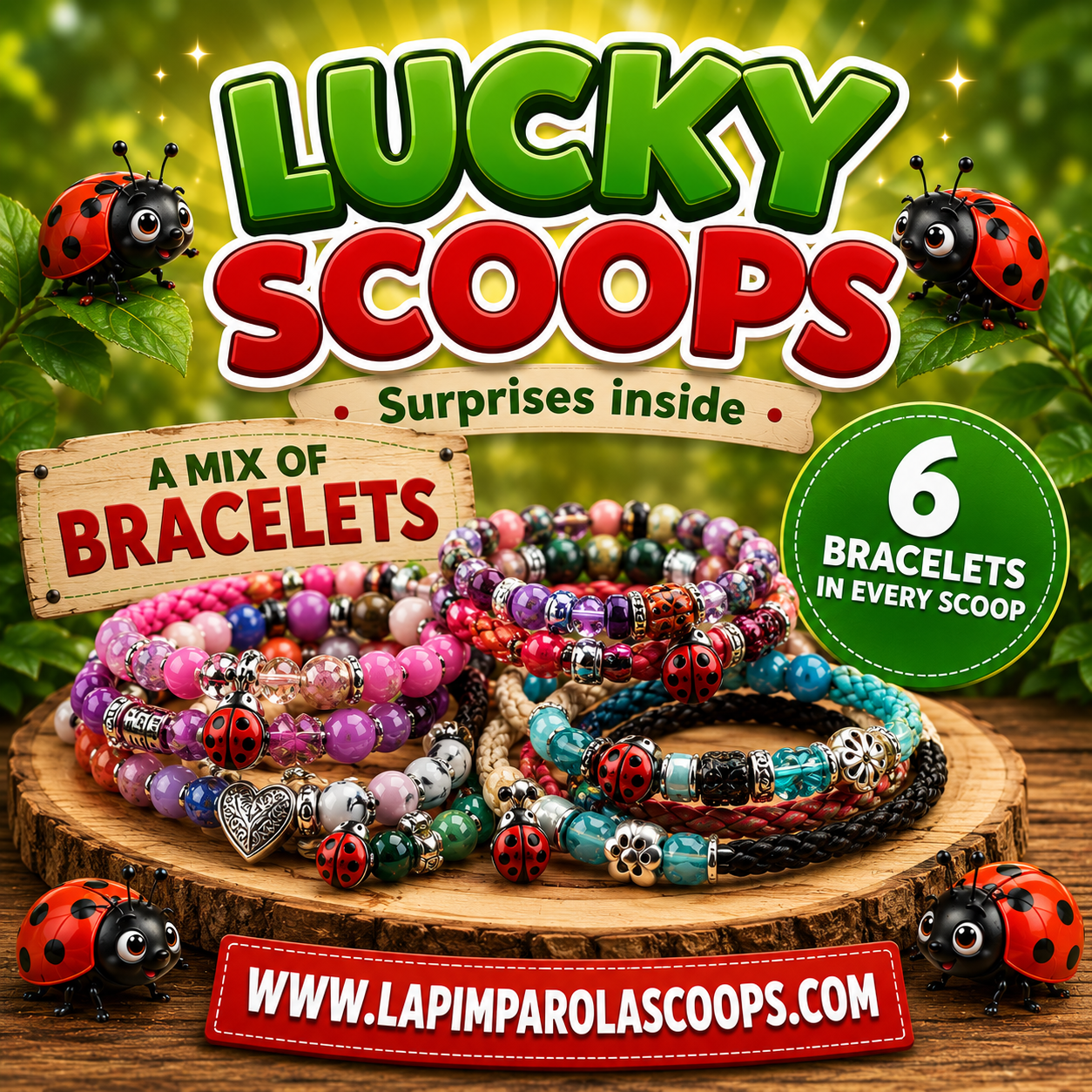 6 Bracelet Scoop - Gold, Silver, Glass, etc