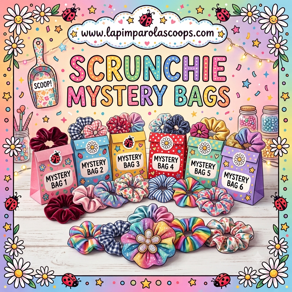 6 Mystery Scrunchies mixed designs