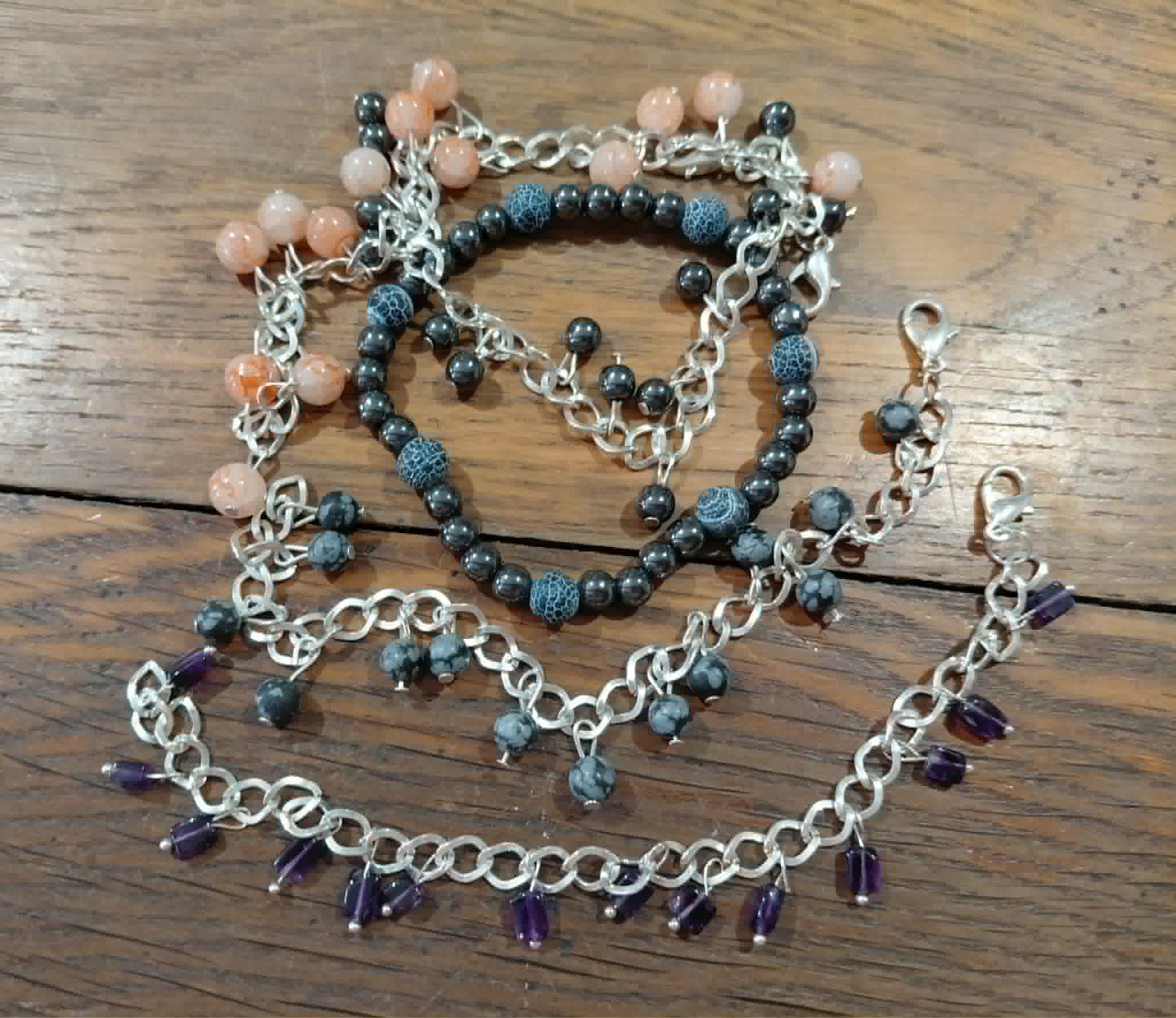 Mystery box of 5 Items of Semi Precious Stone Jewellery