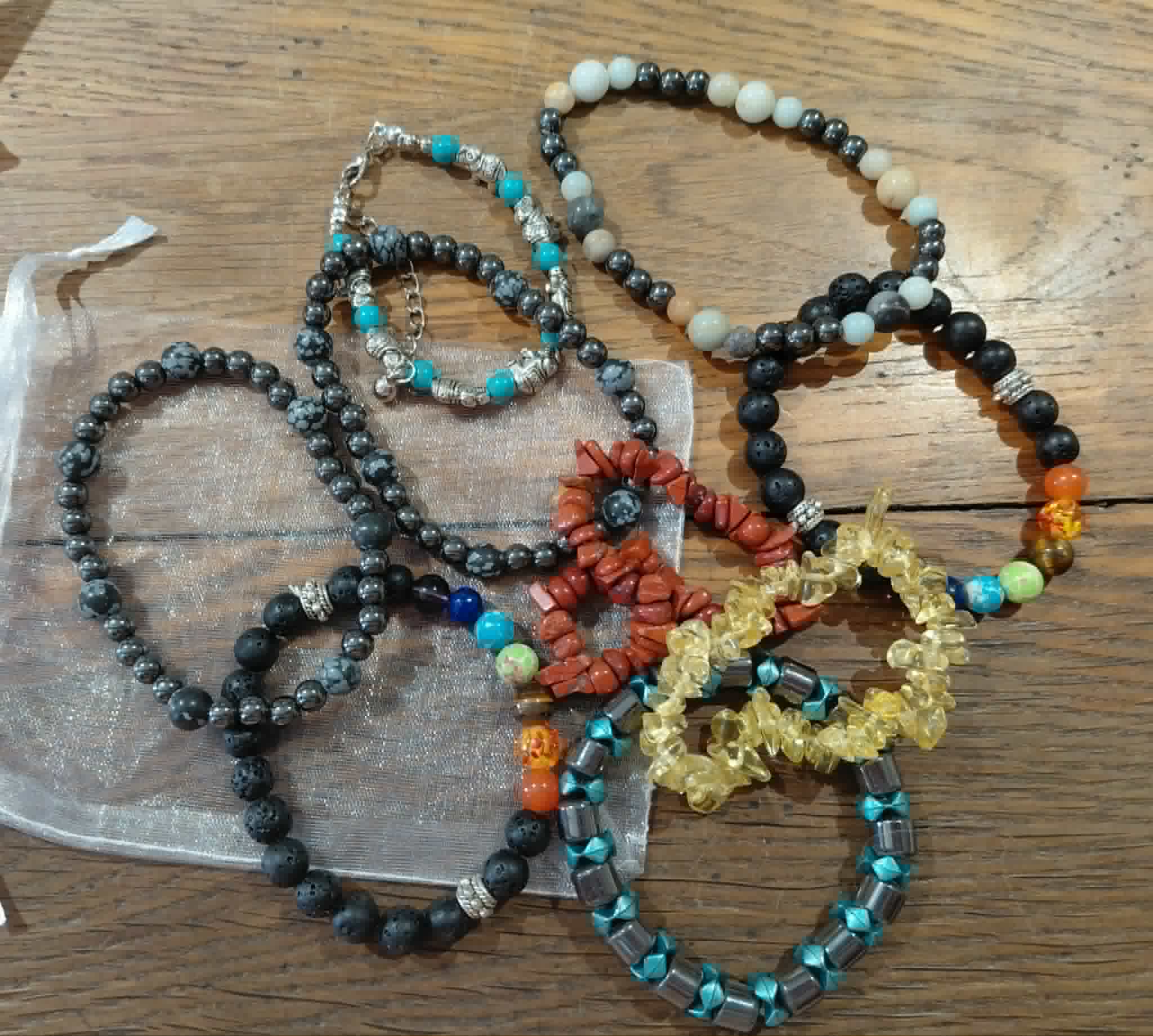 Mystery box of 5 Items of Semi Precious Stone Jewellery