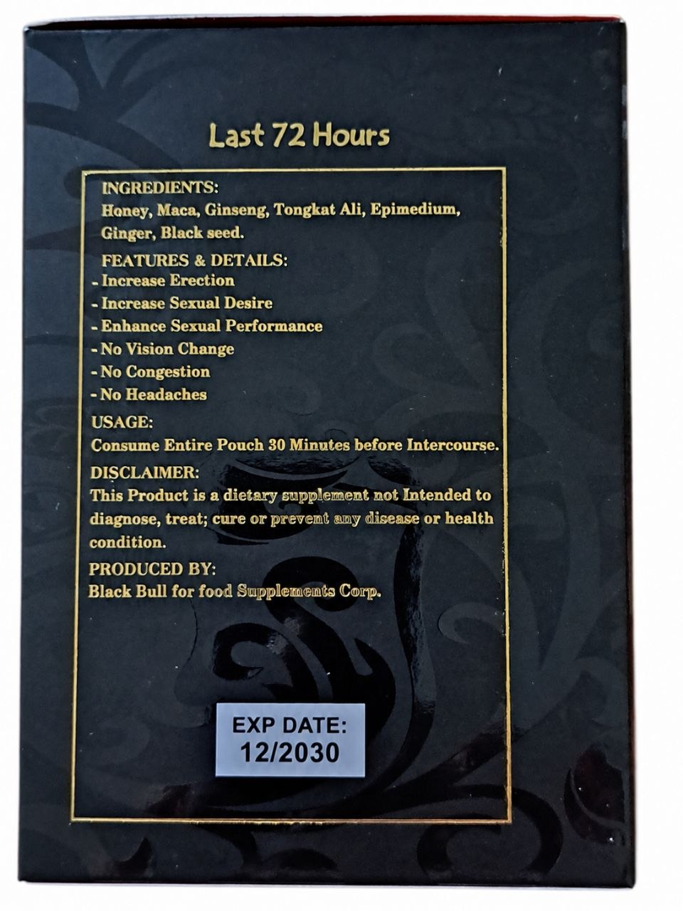 Black Bull Extreme Natural Honey 15