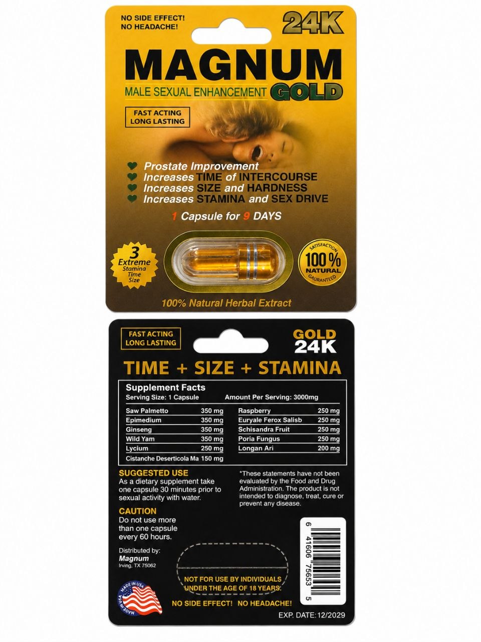 Magnum Gold 24k Men's Sexual Enhancement 24