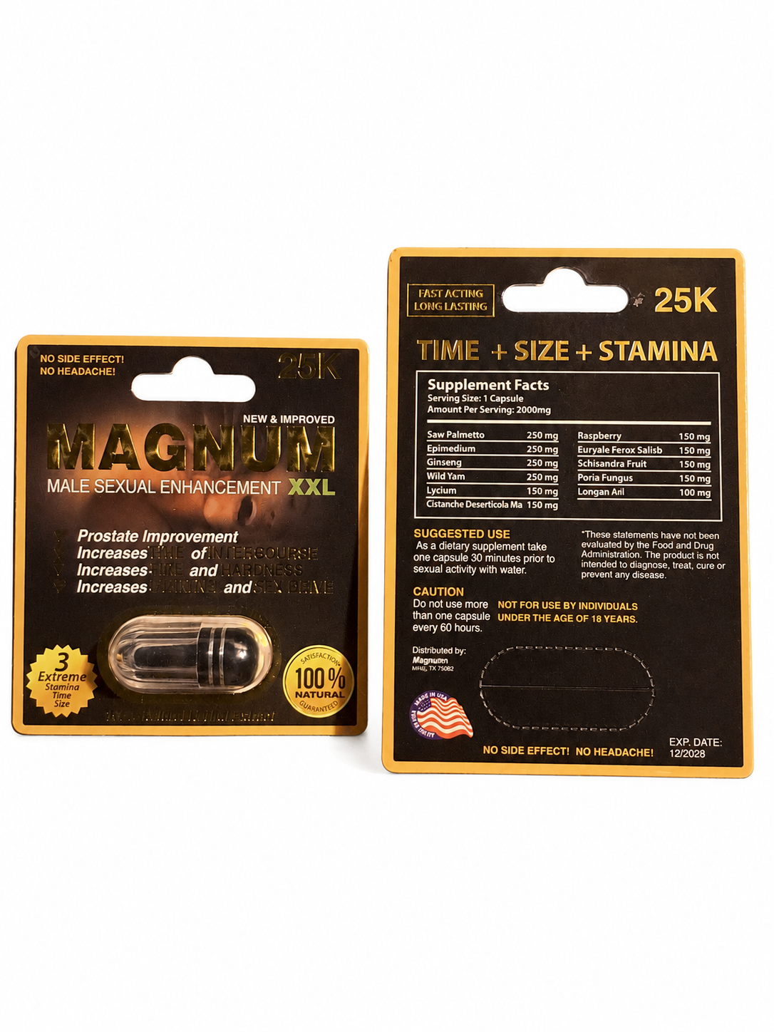 Magnum Gold 25k XXL Male Enhancement 4 pack