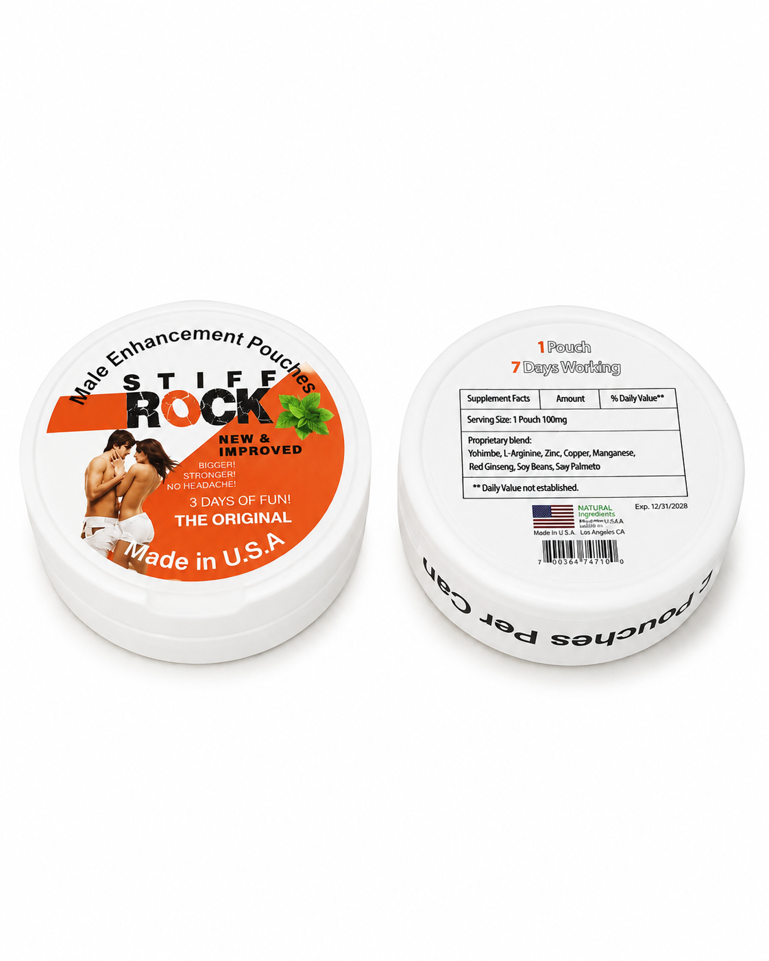 STIFF ROX Male Enhancement 7 Day Pouches 2 pack