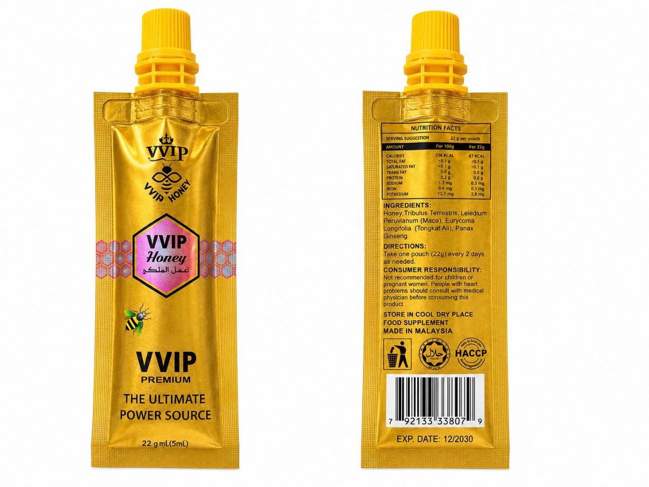 VVIP Premium Honey all natural 12 tubes