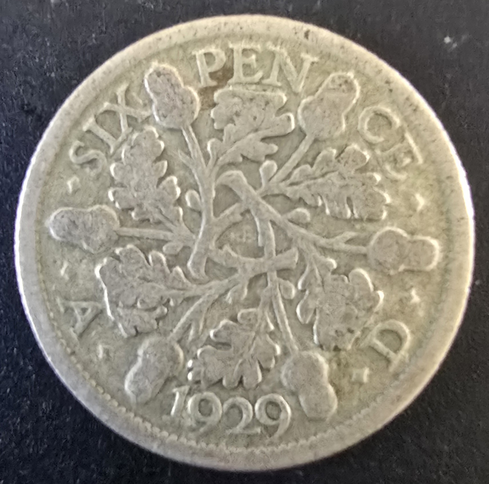 1929 King George V 50% Silver Sixpence (6d) Coin – British Silver