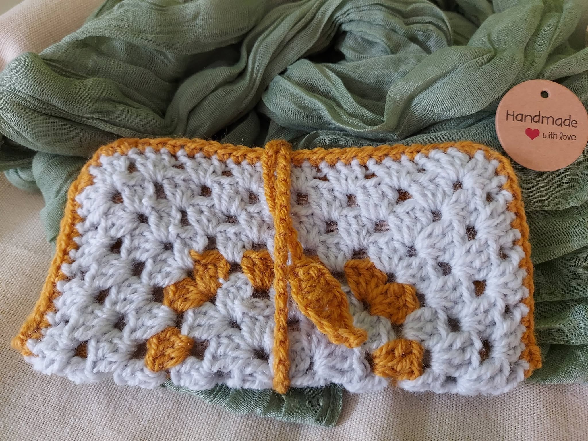 Crochet Rectangular Case - Slim lined Pouch for Crochet Hooks & Pencils etc