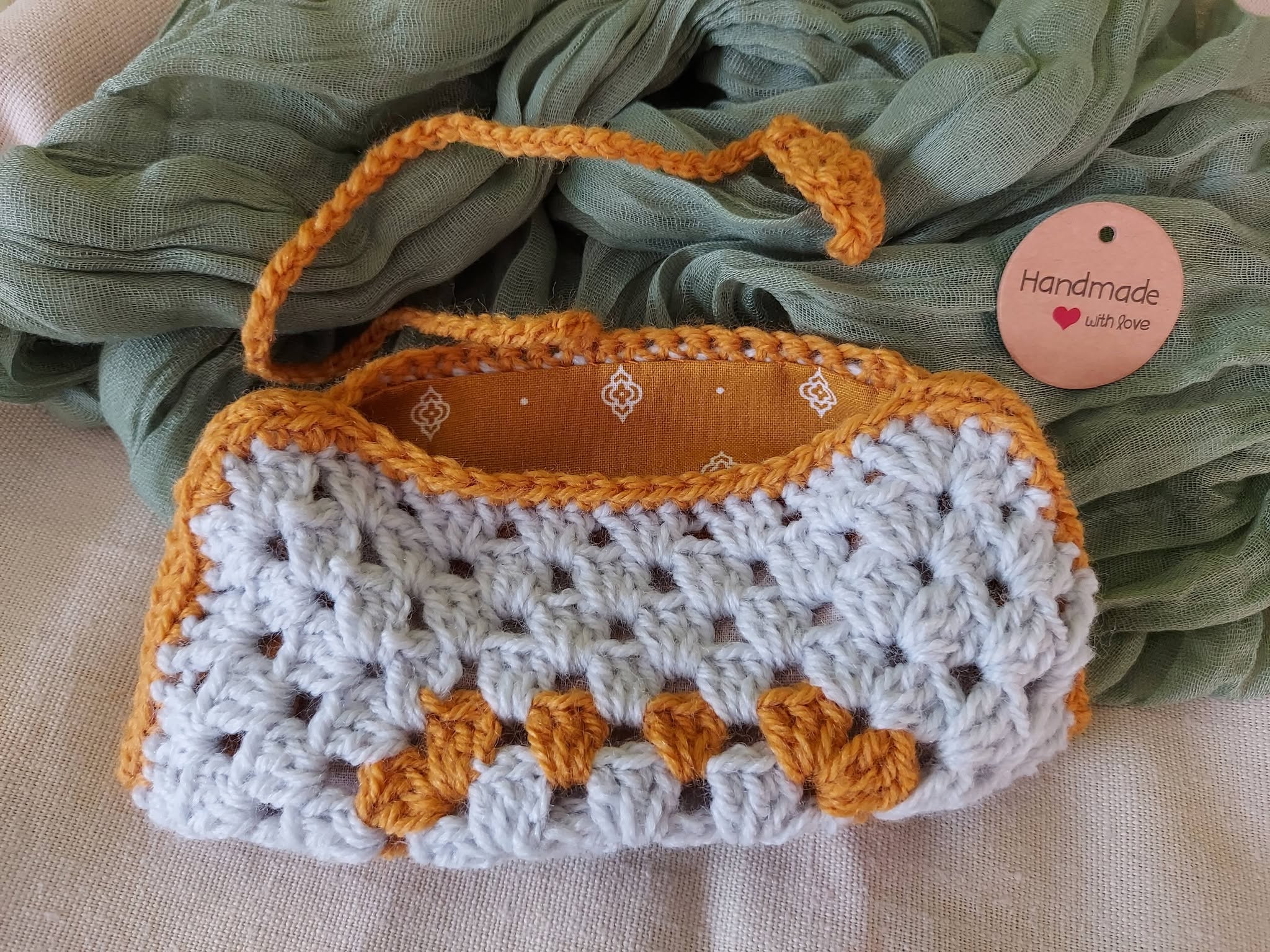 Crochet Rectangular Case - Slim lined Pouch for Crochet Hooks & Pencils etc