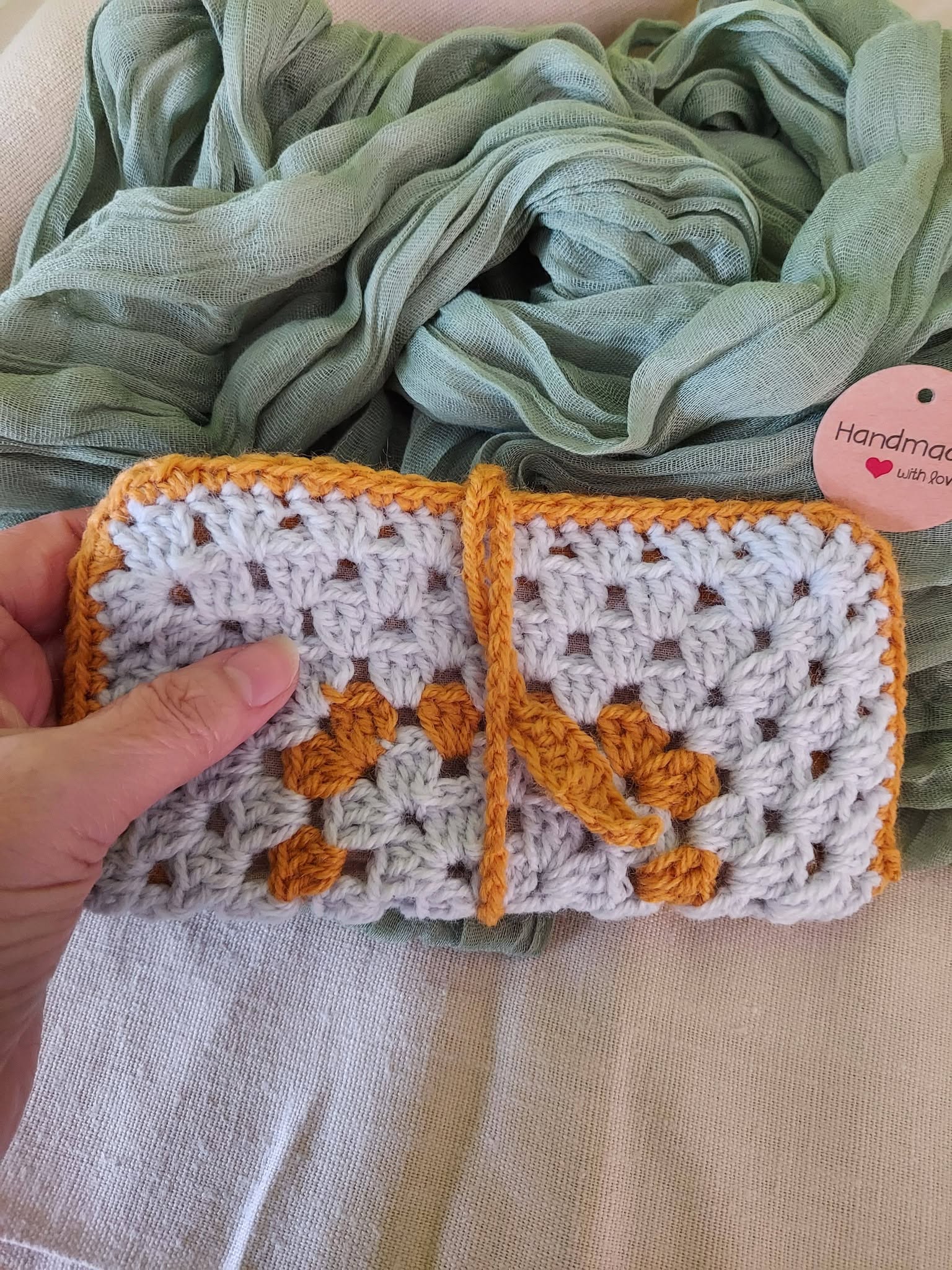 Crochet Rectangular Case - Slim lined Pouch for Crochet Hooks & Pencils etc