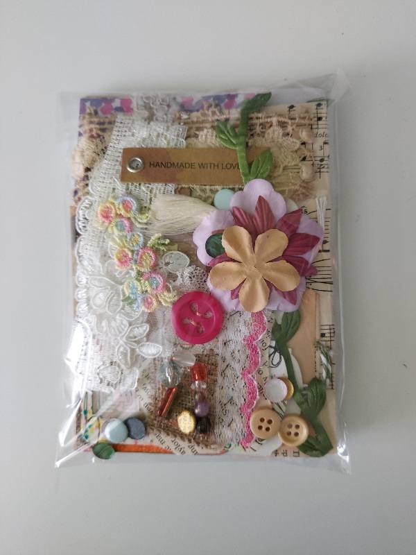 Handmade Notebook & Ephemera Pack - Mixed Media Craft Set