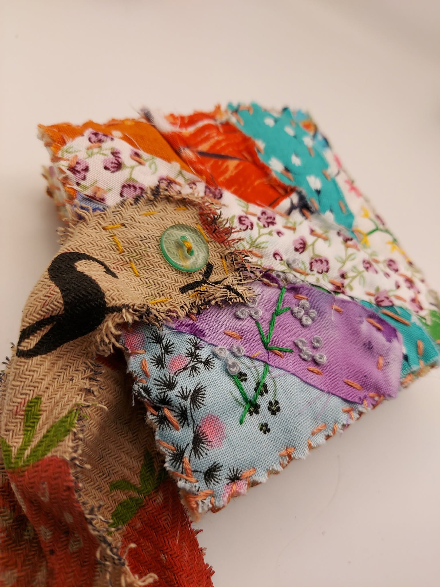 Small Handmade Needle case - Slow Stich Patchwork