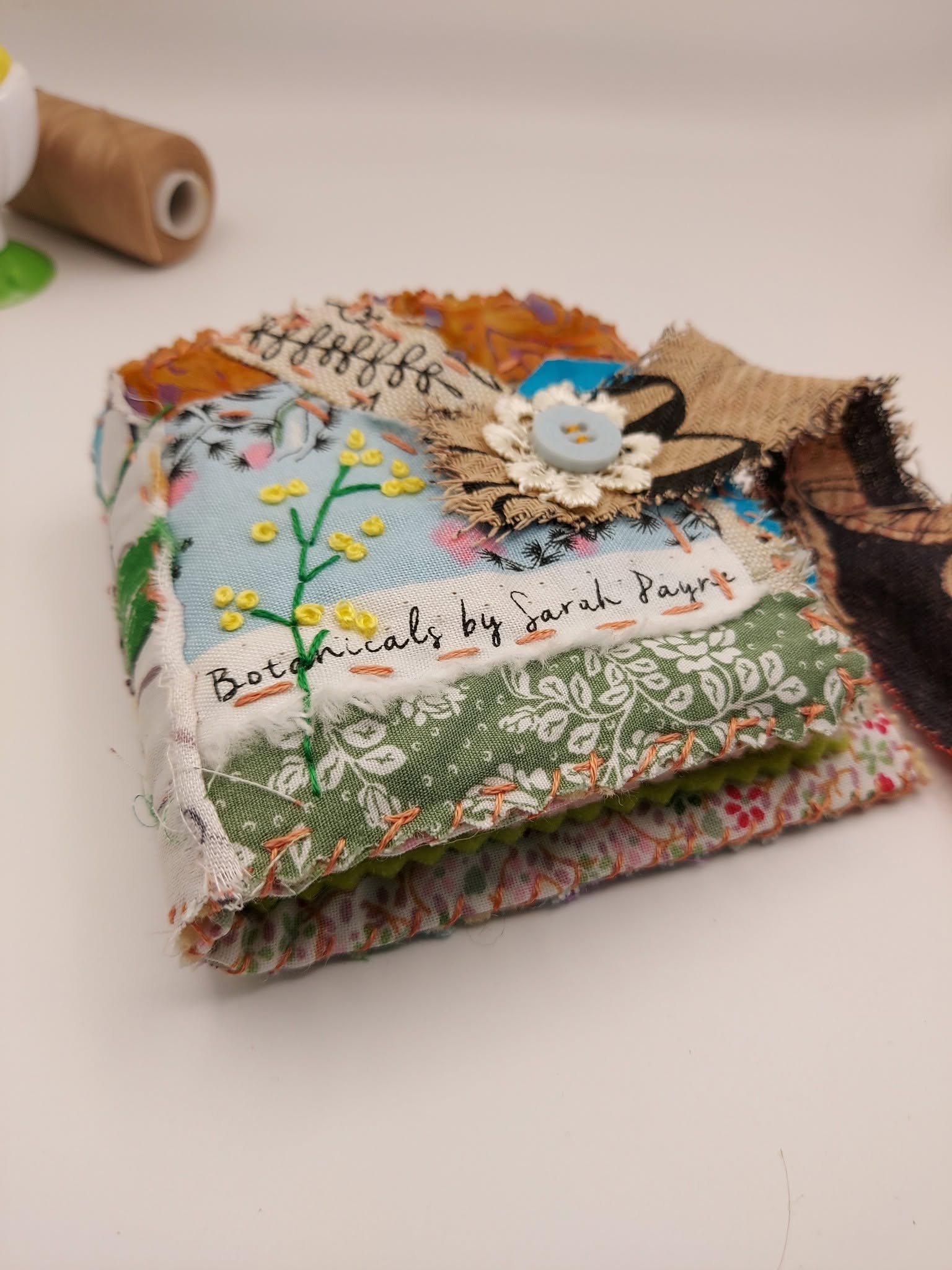 Small Handmade Needle case - Slow Stich Patchwork