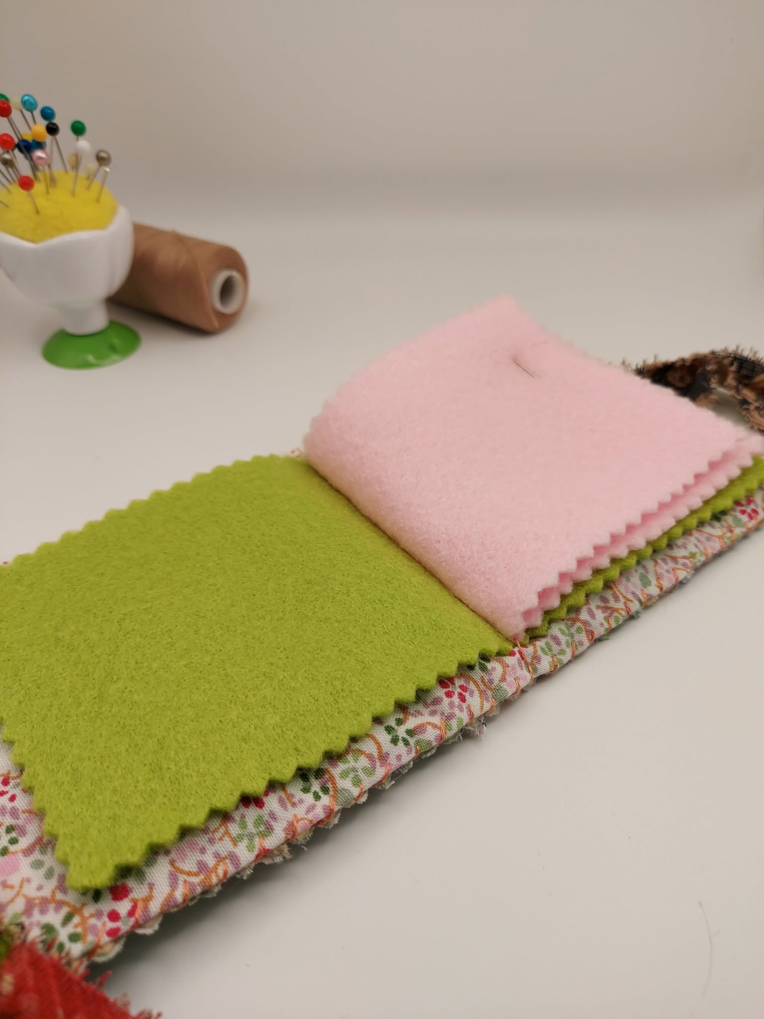 Small Handmade Needle case - Slow Stich Patchwork