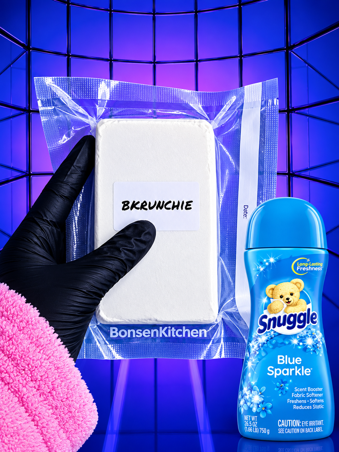 Snuggle blue sparkle brick