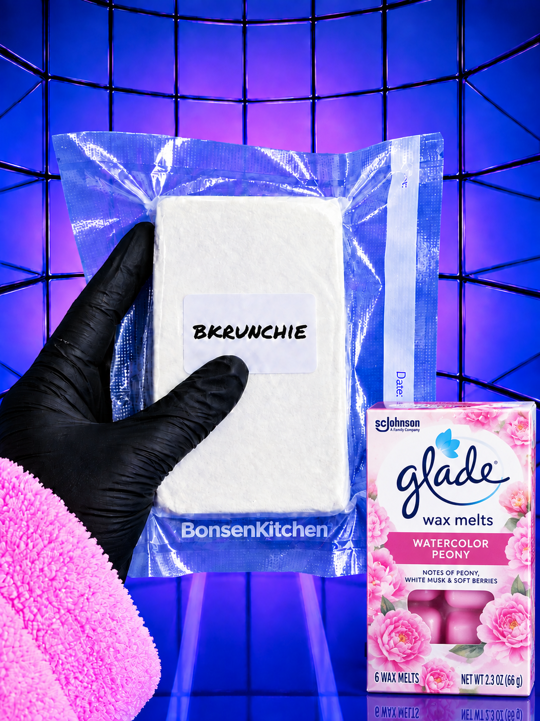 Glade watercolor peony brick