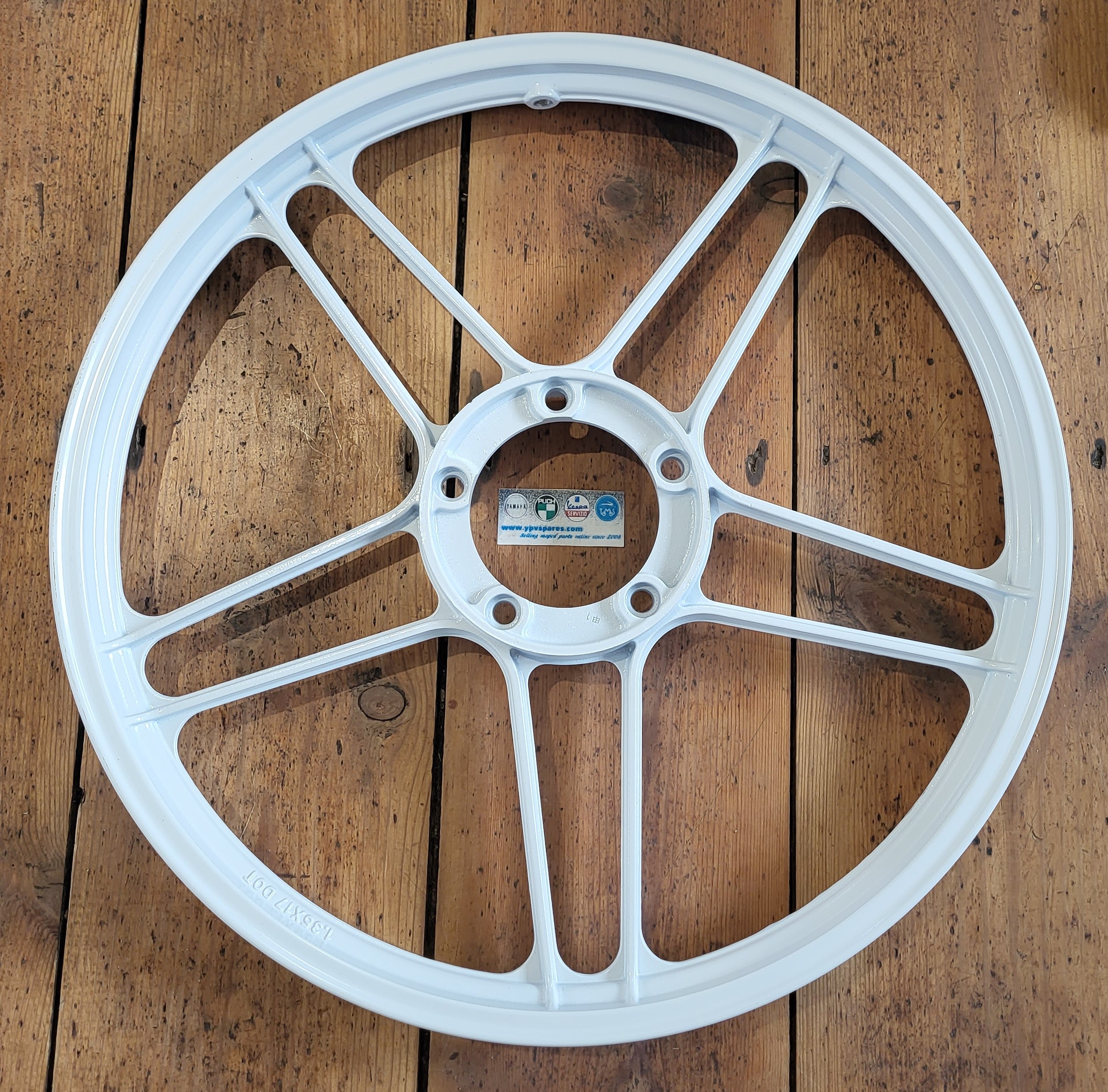 Puch Maxi White 17" spoked Alloy wheel