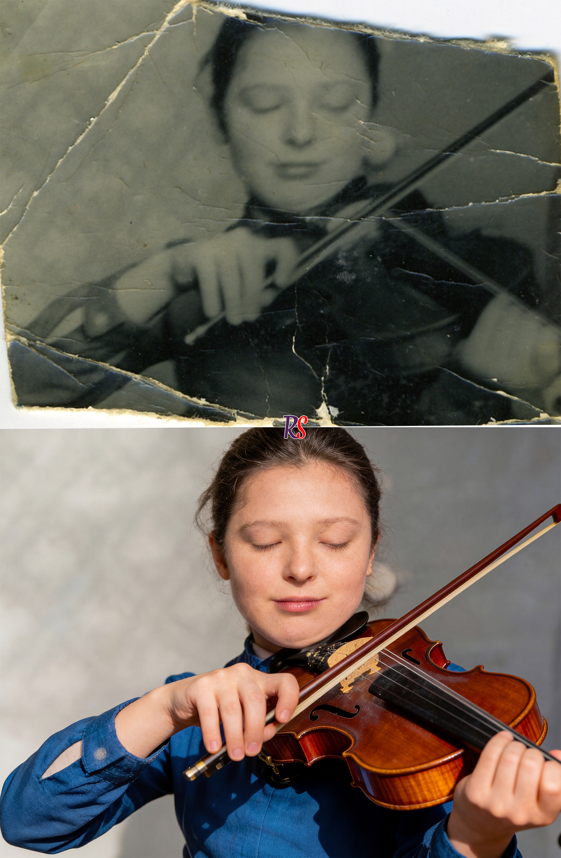 Photo restoration example comparison 6 (fullscreen)