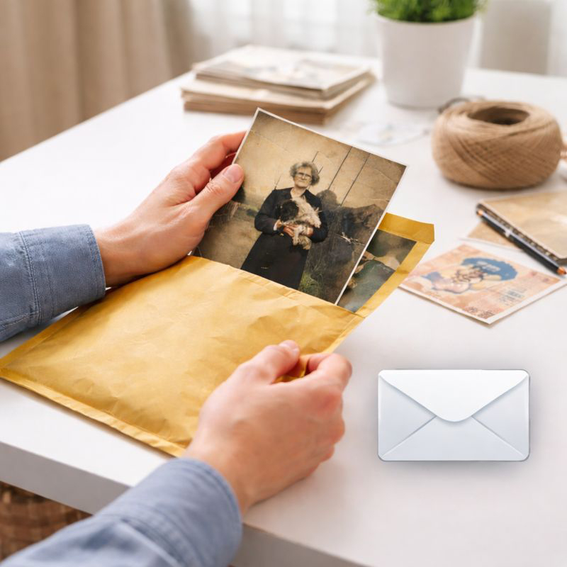 24hr photo restoration posting original option