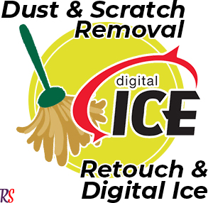 bulk scanning with dust and scratch removal using digital ice. also minor retouching