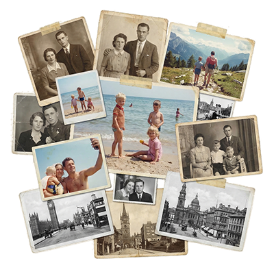 Cardboard, plastic, metal and glass slide formats accepted for scanning