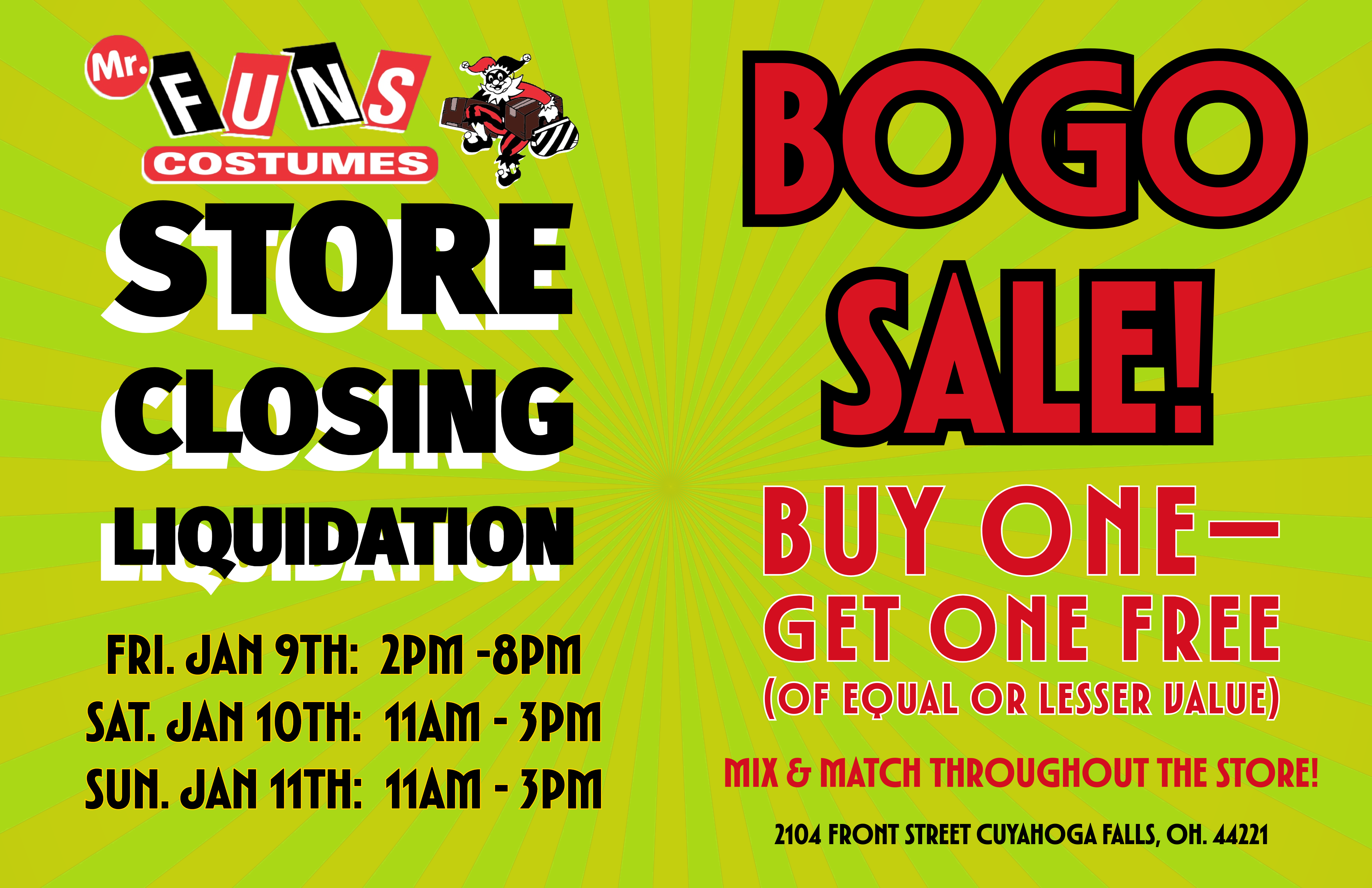 Liquidation Sale Flyer green background