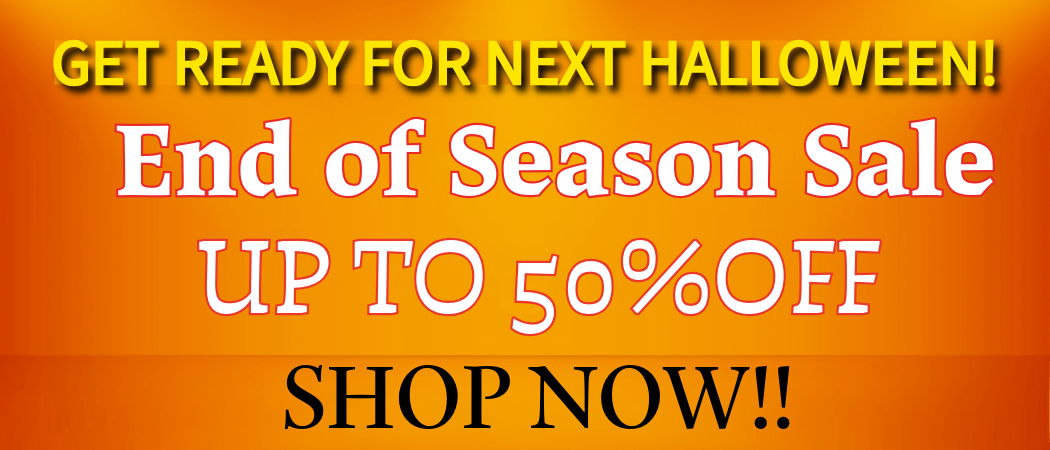 End of season sale orange background with link to sale items