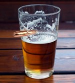 Caliber Gourmet Last Man Standing Bullet Pint Glass