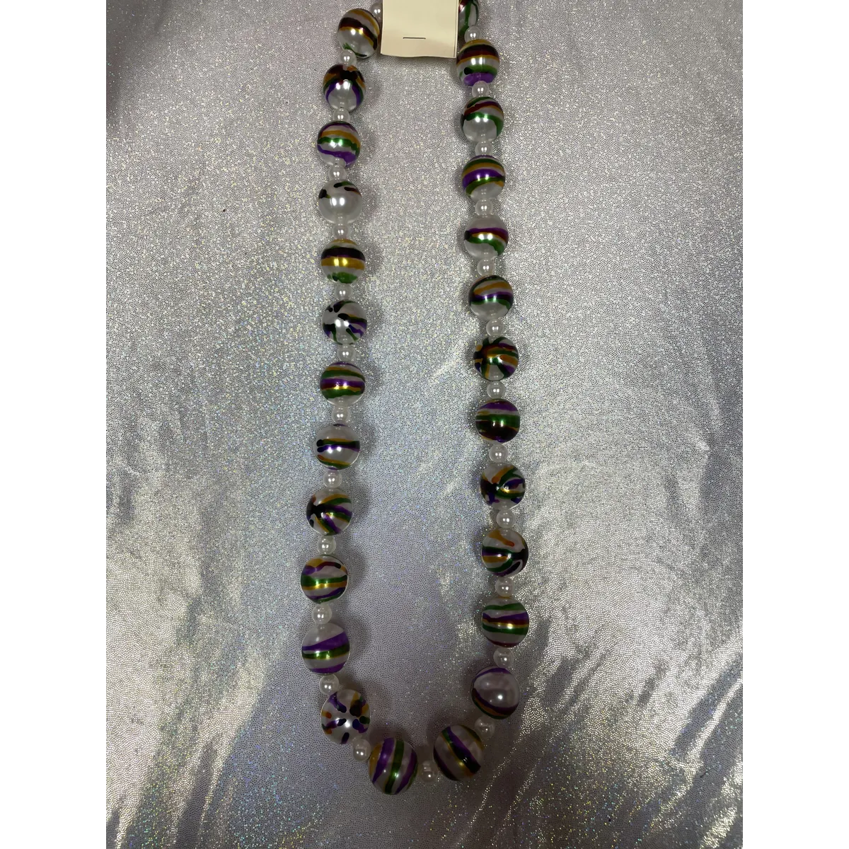 Mardi Gras Marbel Necklace
