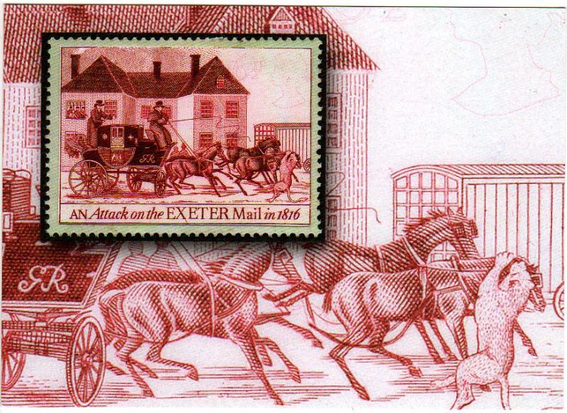 Attack on the Exeter Mail London 2010 postcard