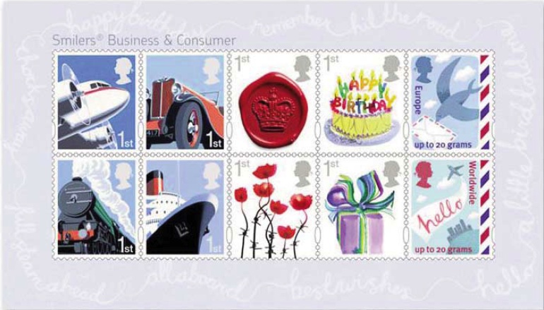 Business and Consumer Smilers miniature sheet 2010