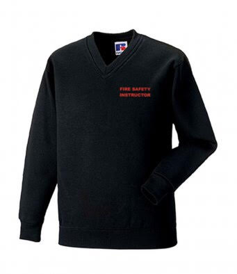 1ST ATTENDANCE V NECK SWEATER - BLACK - RX200