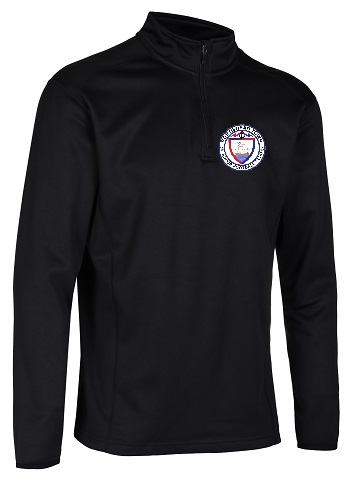 PORTISHEAD TOWN FC MID LAYER 1/4 ZIP TRAINING TOP BLACK