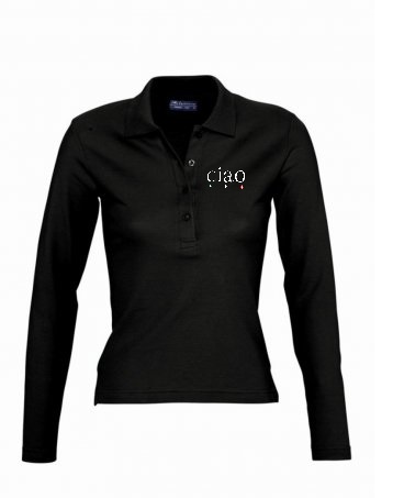 CIAO LADIES POLO SHIRT LONG SLEEVE