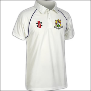 HANHAM CC MATRIX SHIRT JUNIOR - NAVY TRIM - GRAY NICOLLS