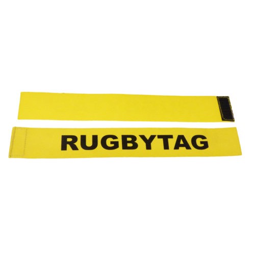 RUGBY TAG BELT - 2 TAGS & 1 VELCRO BELT - Yellow