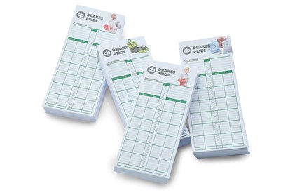 Drakes Pride Pack of 100 Scorecards